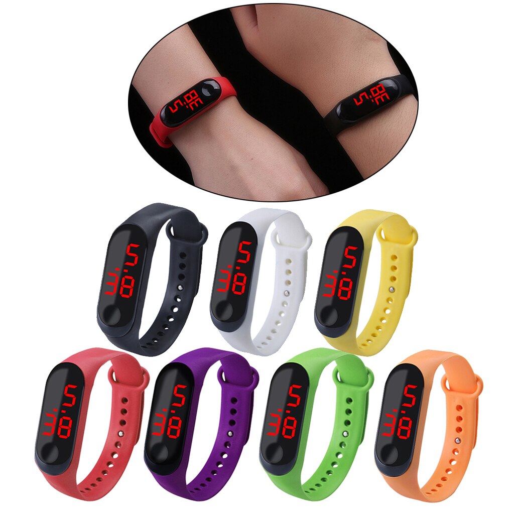 LED Digital Uhr Armbanduhr Silikon Clever Armbanduhr Armbinde 50M Wasserdicht Männer Frauen Digitale Uhr LED Sport Uhr Neue