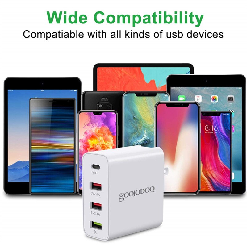 48W Schnell Ladegerät Typ C USB PD Ladegerät Für Samsung iPhone11 Profi Max Huawei iPad Profi QC 3,0 Schnelle Zauberstab Ladegerät uns EU Stecker Adapter