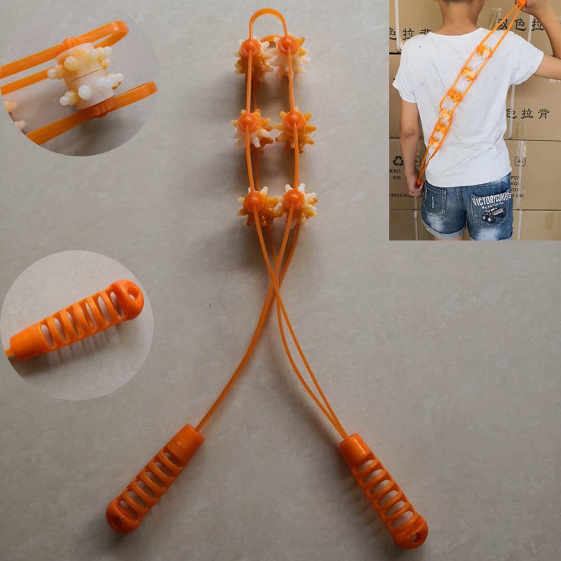 Multi Funktionale Körper 6 Bälle Massagegerät Zurück Abzieher Streifen Typ Handheld Tragbare Kunststoff Rolle Massage Schulter Zurück Nacken Taille