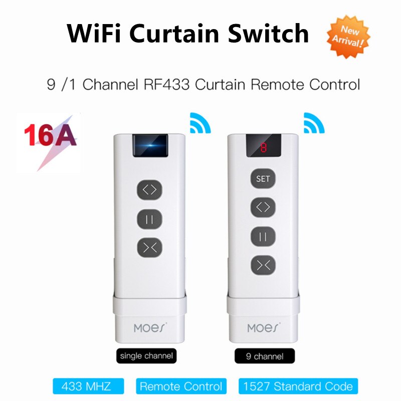 9 kanal RF433 Fernbedienung Für WiFi Vorhang Schalter RF Rollos Modul Batterie angetrieben Vorhang Zubehör Emitter