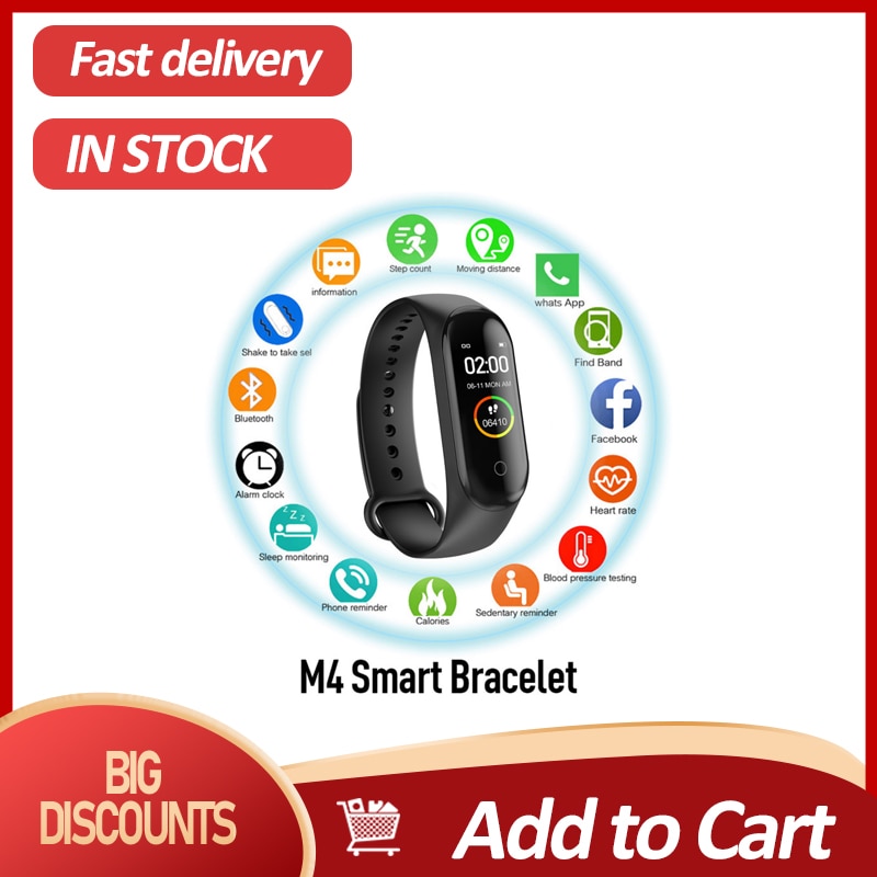 Sport Armbinde Gesundheit Fitness Armbinde Schrittzähler M4 Clever Band Armbinde Blutdruck Herz Bewertung Monitor Schrittzähler