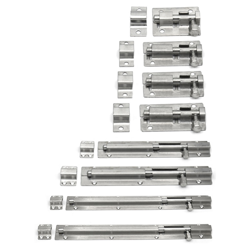 4/5/6/8/10/12 zoll Möbel Tür Schrauben Edelstahl Schlösser Schiebetür Kette verriegeln für Tor Sicherheit Hardware- Neue