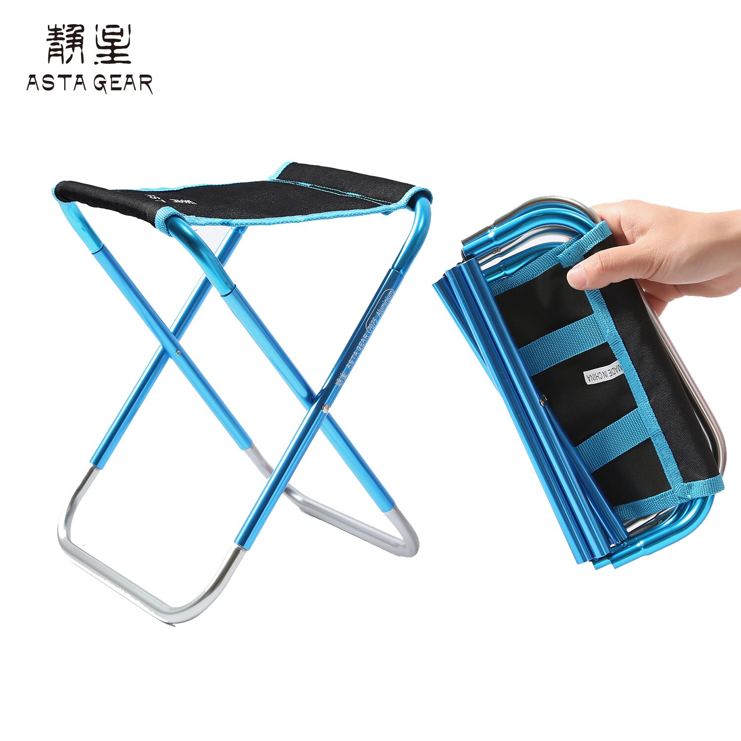 Asta Getriebe Tragbaren Aluminium Legierung Klapp Camping Stuhl Strand Stuhl Angeln Stuhl angeln hocker Lagerbier 100 kg