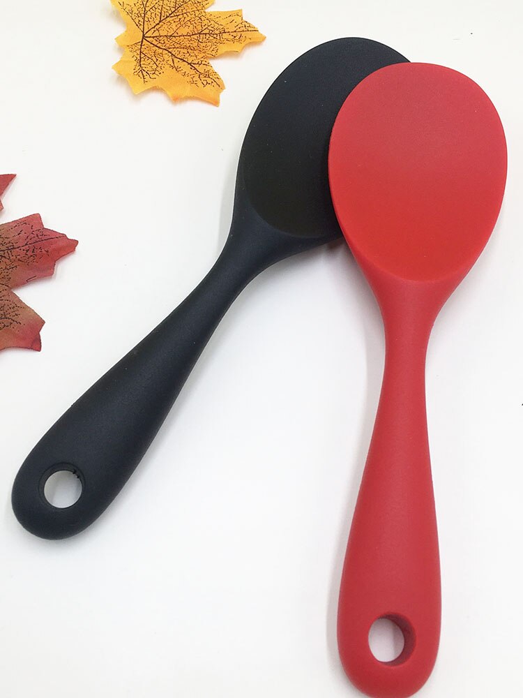 Neue Silikon Löffel Nicht-Stock Reis Paddel Hohe-temperatur-beständig Löffel Reis Schaufel Sushi Scoop Küche Spielereien