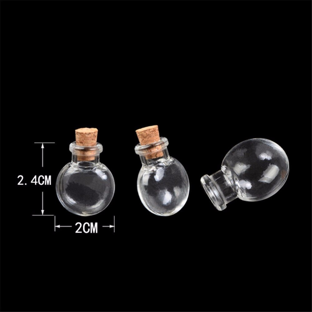 50 stücke 20x24x6mm Mini Glas Flaschen Anhänger Kleine wünschen Flaschen Mit Korken Kunst Gläser dekorative Fläschchen