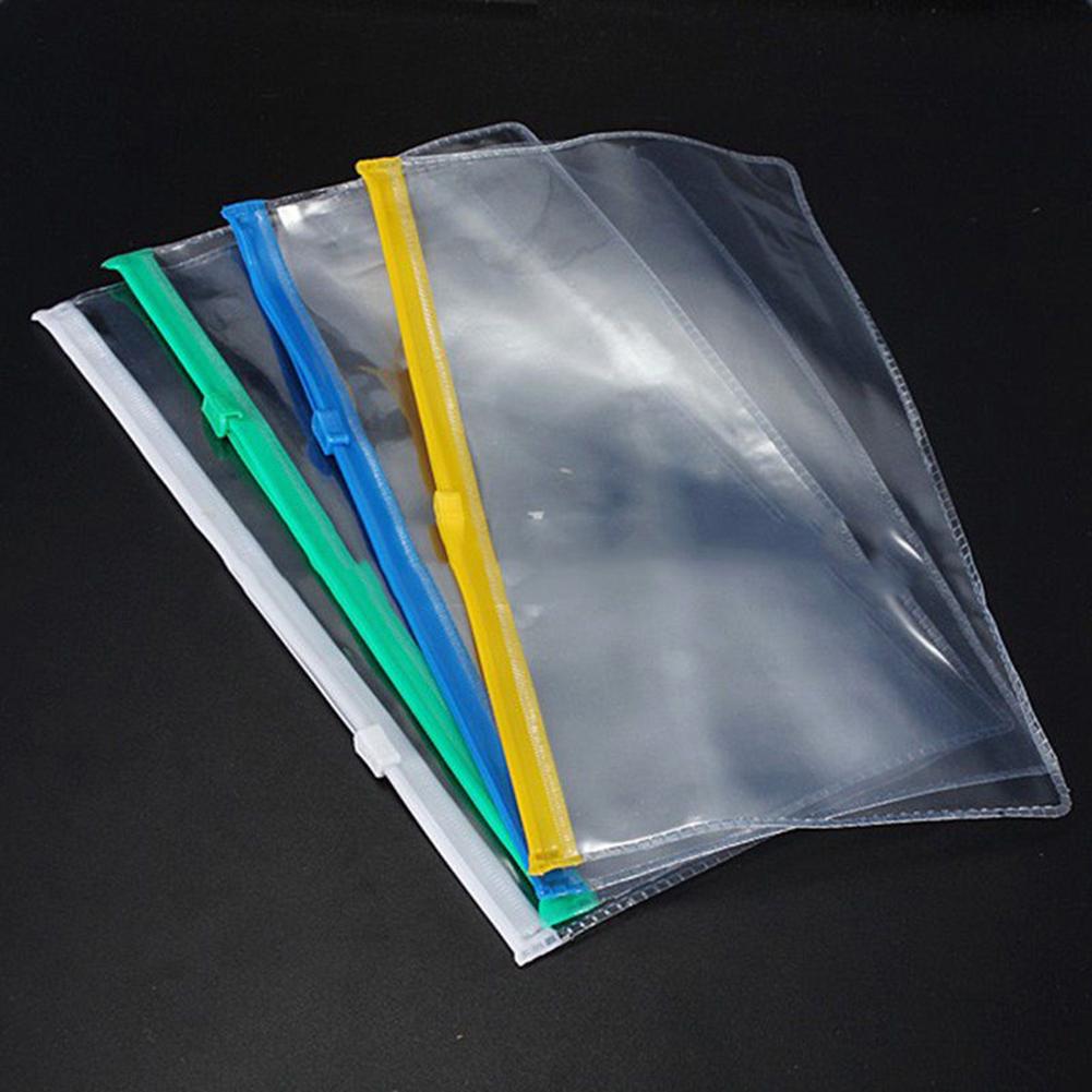 2Stck Klar Tragbare Wasserdichte Einreichung Tasche Postleitzahl Ordner Bleistift Stift Tasche Tasche