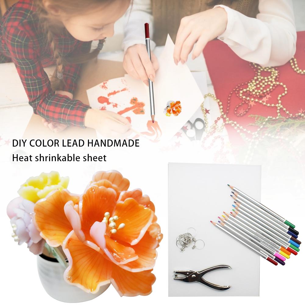 Wärme Schrumpfen Blatt Bausatz Shrinky Kunst Film Satz Umfassen Shrinky Kunst Papier mit Anderen Zubehör für freundlicher freundlicher
