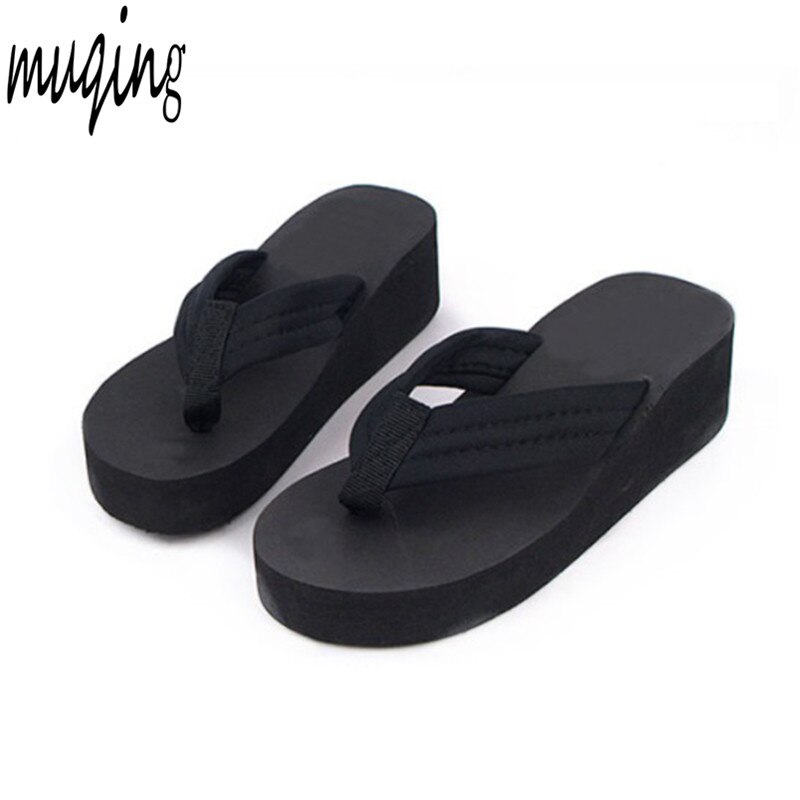 Clip Zehen kippen-Flops Damen Keil Sandalen Sommer Sandalen lässig Strand Hausschuhe Wasserdichte Plattform Keile Hausschuhe