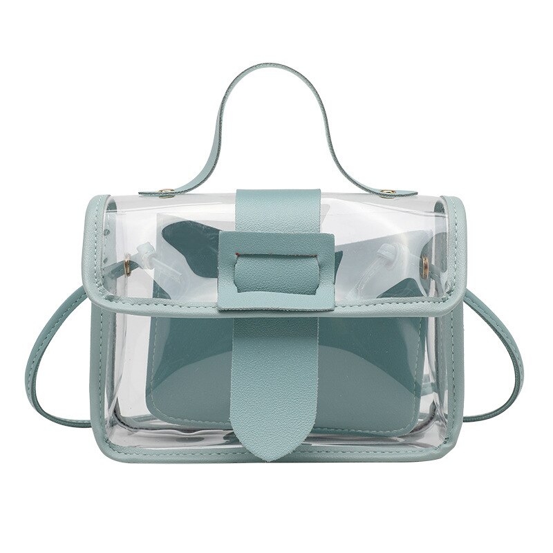 frühling Sommer frauen transparent Platz Schlinge Tasche Kühlen PVC Schulter Tasche Bote Tasche Handy, Mobiltelefon Süße Dame Tasche