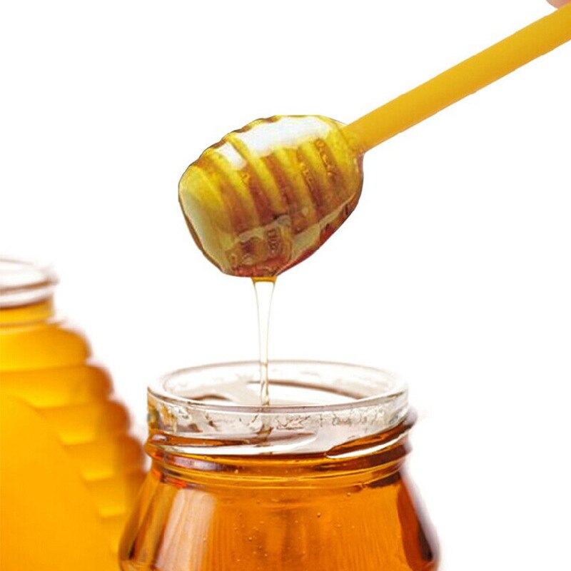 3 teile/satz Praktische Lange Griff Kunststoff Honig Löffel Mischen Stock Löffel Stock Stange Löffel tauchen Für Honig Glas Liefert Küche werkzeuge