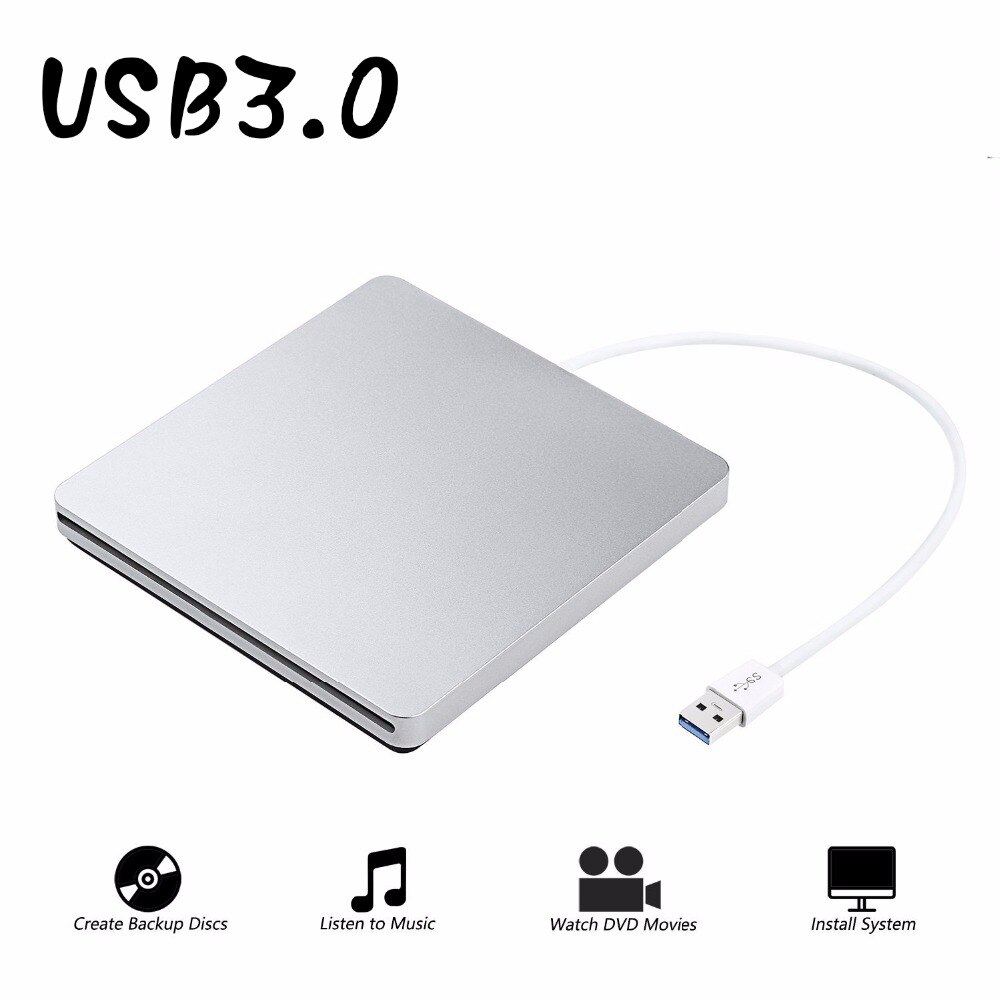 USB 3,0 Slot zuletzt Stock Externe DVD-Spieler CD/DVD RW Brenner Schriftsteller Recorder Superdrive Für Apfel Mac Laptop PC Sieg Notizbuch