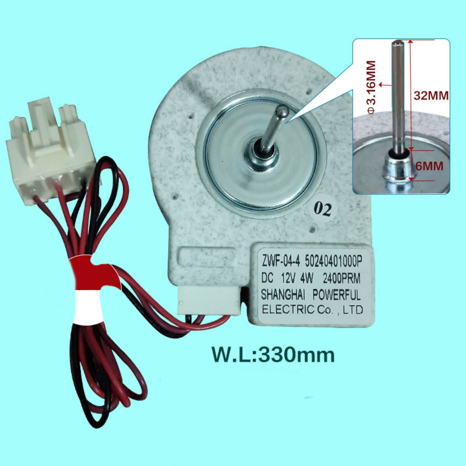 Ersatz Universal- Fan Motor- für Midea Kühlschrank BCD-330WTV Einfrieren Fan Motor- ZWF-02-4 Typ Kühlschrank Zubehör