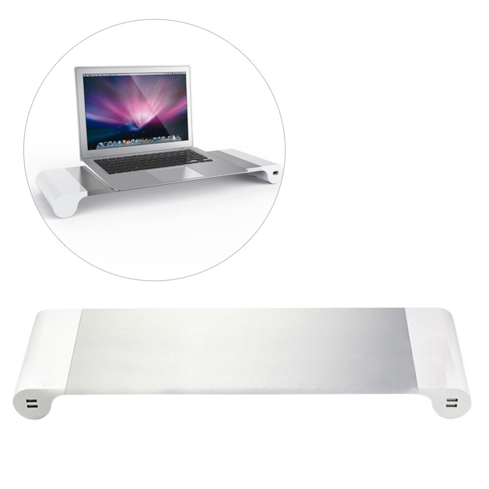 4 USB Häfen Multi-funktion Schreibtisch Monitor Stand Computer Bildschirm Steigleitung Starke Laptop Stand Schreibtisch Halfter Notizbuch TV Regal
