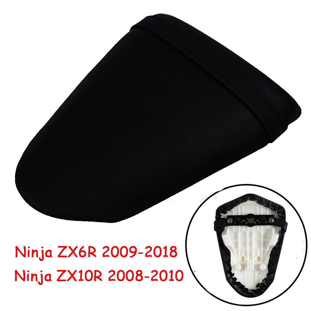 Motorrad Hinten Passagier Kissen Sozius Sitz Pad Leder Sitz Sozius Für Kawasaki Ninja ZX6R ZX10R ZX-10R