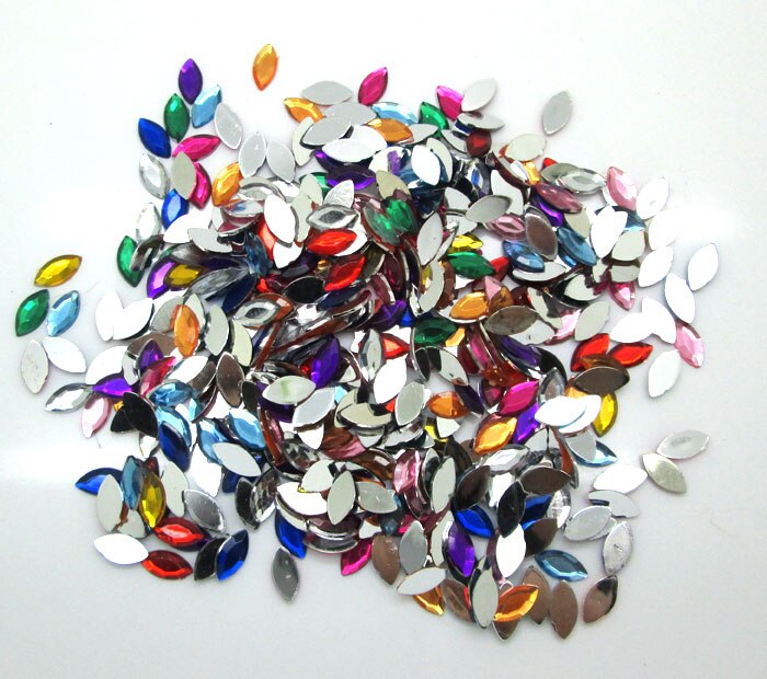 1000 Stücke Gemischt Pferd Auge Acryl Perlen Handwerk Cabochon Sammelalbum Dekoration Flatback Nailart Kleidungsstück Perlen DIY