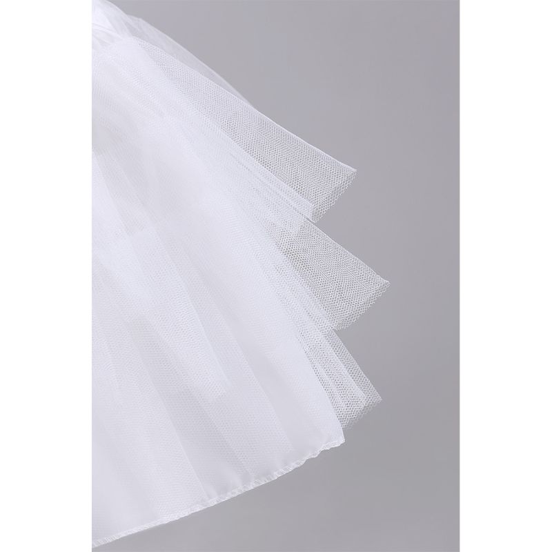 Frauen Braut Multi geschichtet Weiß Gittergewebe Lolita Kurze Petticoat Ballettröckchen Felsen Mit Stahl Ring Prinzessin Süße Treiben Hochzeit Unterrock