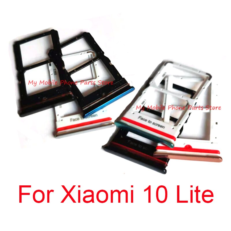 Sim Karte Tablett Für Xiaomi Mi 10 Lite 10 lite Sim SD Karte Tablett Halfter Leser Slot Adapter Reparatur Ersatz teile Für Xiaomi 10 Lite