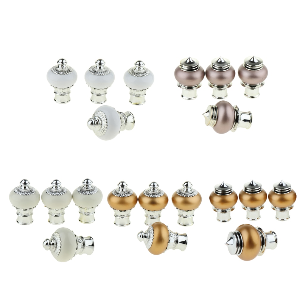 4Stck Pack Vorhang Pol Enden Dekorative Vorhang Stange Finale Fenster Gardinen Vorhang Stange Ende Kappen Dia. 28mm