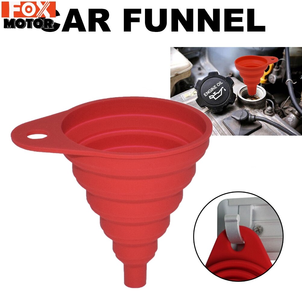 Universal- Faltbare Silikon Trichter Benzin Öl Kraftstoff Benzin Diesel- Wasser Flüssigkeit Liefern Füllen Für Moto Auto Stiefel RV Lieferwagen Hause DIY