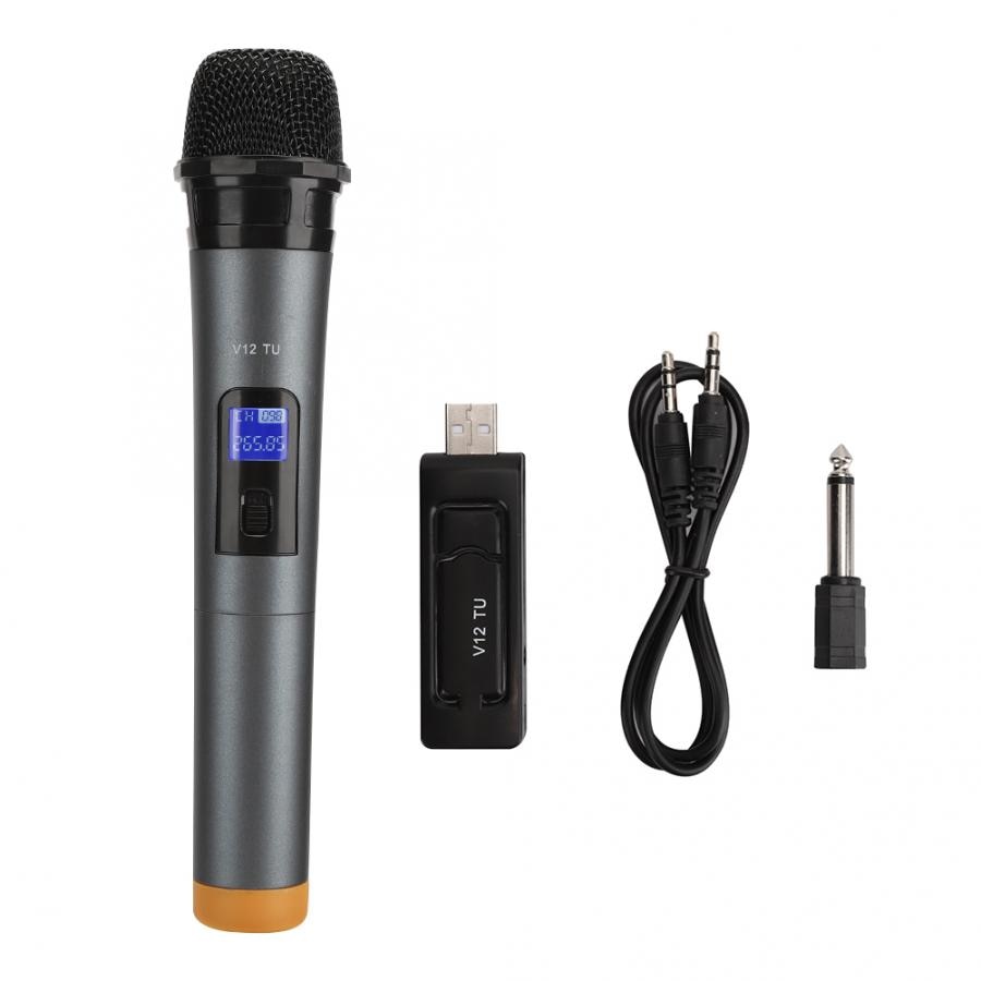 kabellos Mikrofon UHF Handheld Mikrofon mit Empfänger für Karaoke Rede Lautsprecher 3,5mm 6,35mm Adapter Mic mit Anzeige