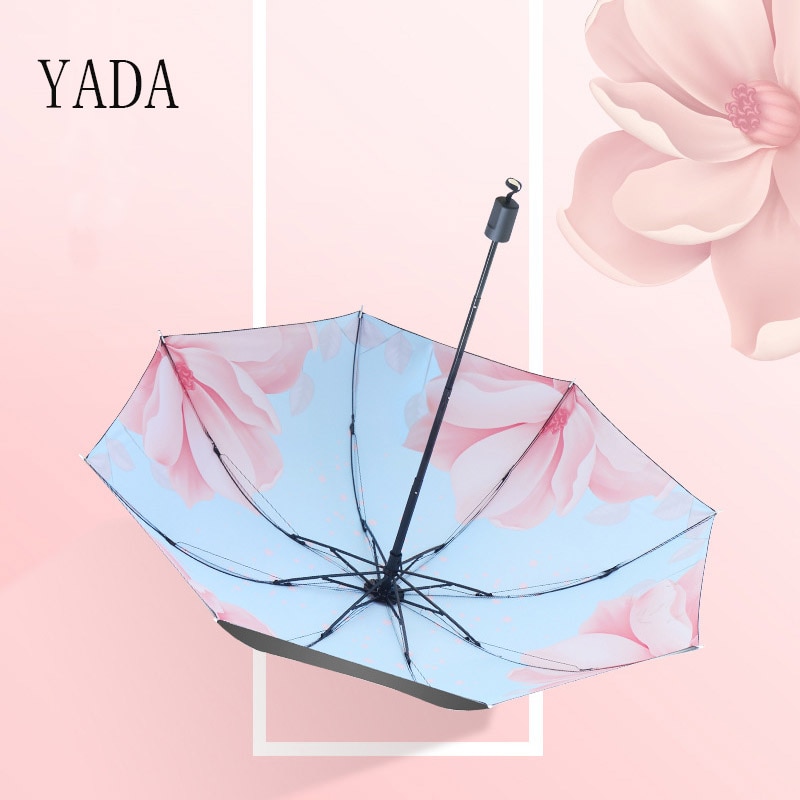 YADA ) Luxus Protable Regenschirm blume Falten Regenschirme Für Frauen Männer Anti-Uv Winddicht Regnerischen Regenschirm YD200070