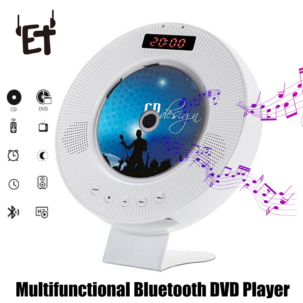 ET Zauberstab Montiert CD Spieler 2nd Gen Unterstützung DVD Spielen mit LED-anzeige Entfernteren Hifi FM Radio Bluetooth Musik-Spieler unterstützung USB TF