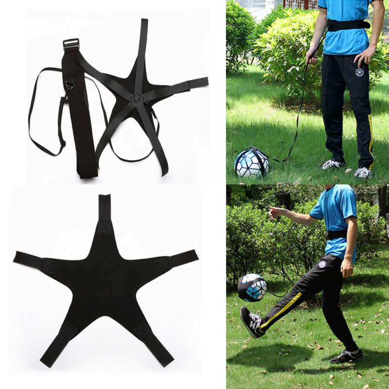 neue Art freundlicher FußBall Selbst Ausbildung trete Praxis Trainer Einstellbare Taille Gürtel FußBall Ball tasche