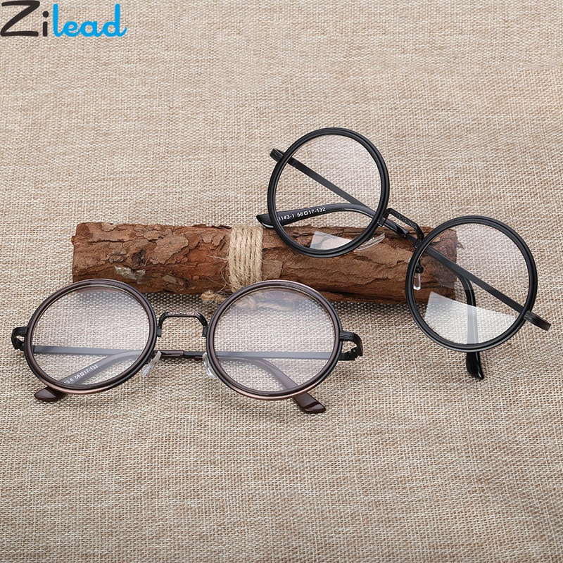 Zilead retro Runde Brille Rahmen Männer Frauen transparent Objektiv Optische Sepectacles schlicht Brillen Brillen unisex