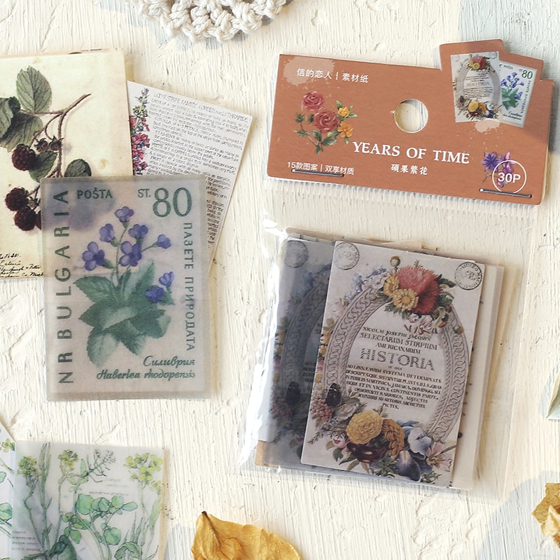15 teile/paket Jahre von Zeit Serie schwefelsäure Papier Karte junkJournal DIY Scrapbooking Handwerk Material Papier retro LOMO Karte