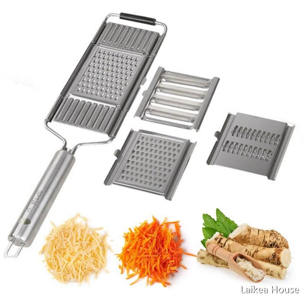 Juwelüse Schneidemaschine Edelstahl Reibe Cutter Aktenvernichter Kartoffel Schäler Karotte Reibe Küche Werkzeuge Zubehör Mit 3 Klingen