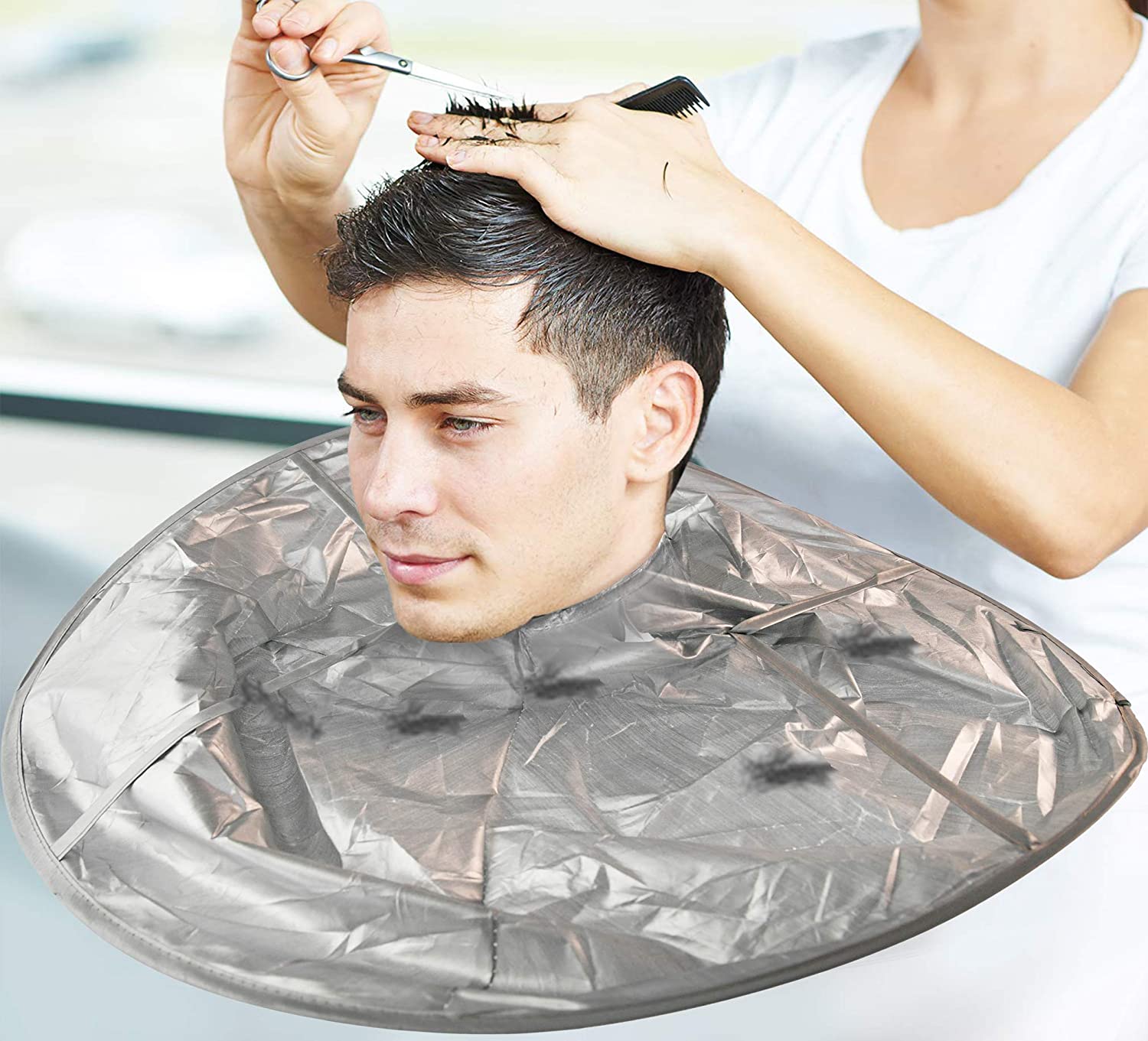 Haar Zubehör 1pc Haar Kette DIY Haar Schneiden Mantel Regenschirm Kap Salon Barbier Hause Friseur Kap Abdeckung Tuch