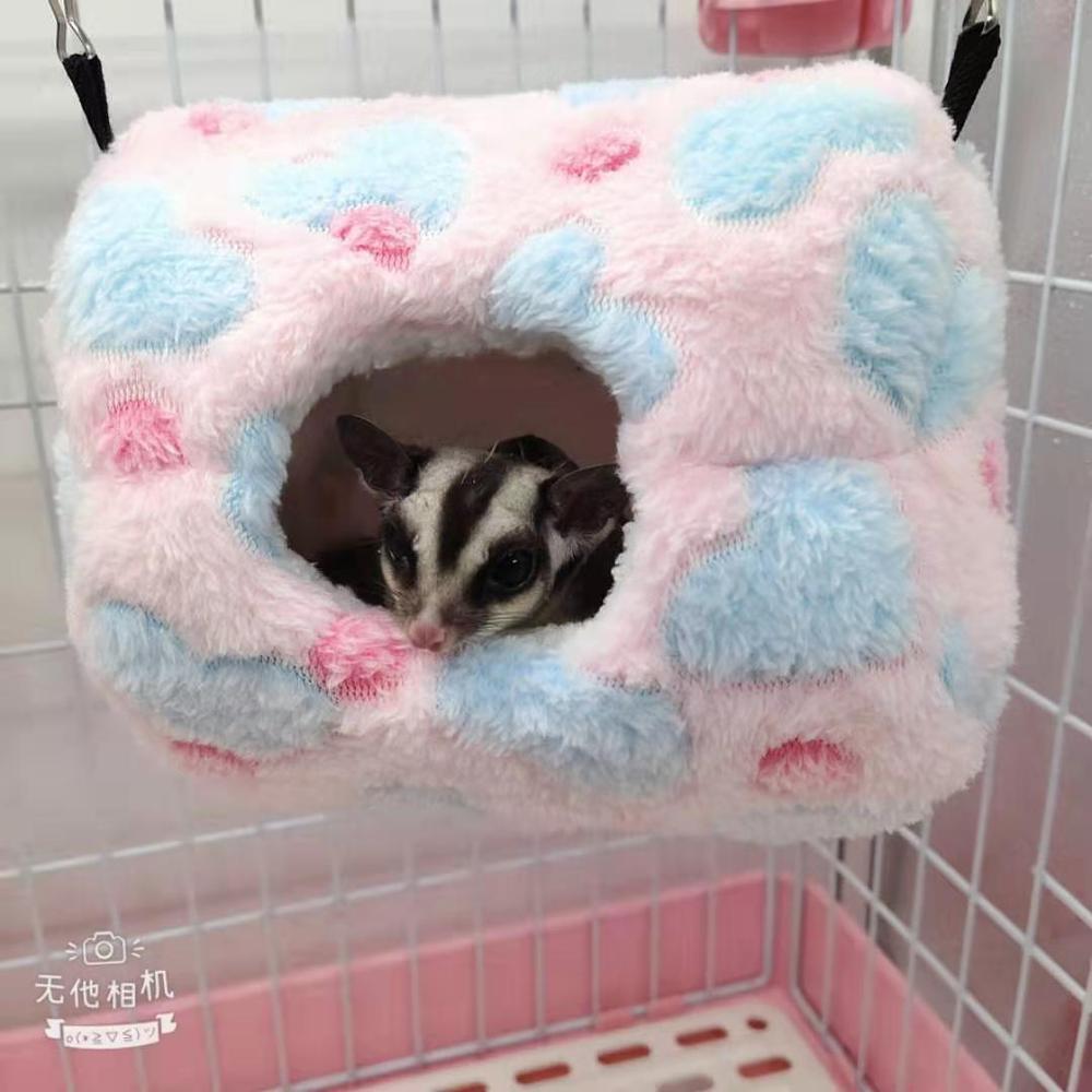Winter Hamster KäFeige Haus Hängematte warme Guinea Schwein Nest Warme Eichhörnchen Igel Chinchilla Bett KäFeige Zubehör Kleine Haustier Bett
