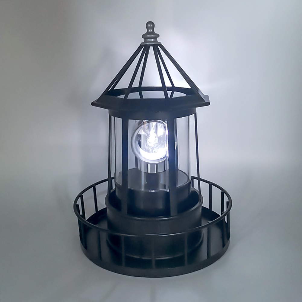 Multi-funktionale Leuchtturm Solar- LED Licht Garten Zaun Dekoration Sensor Leuchtfeuer Rotierenden Beleuchtung Werkzeug Garten Hof Rasen Lampe