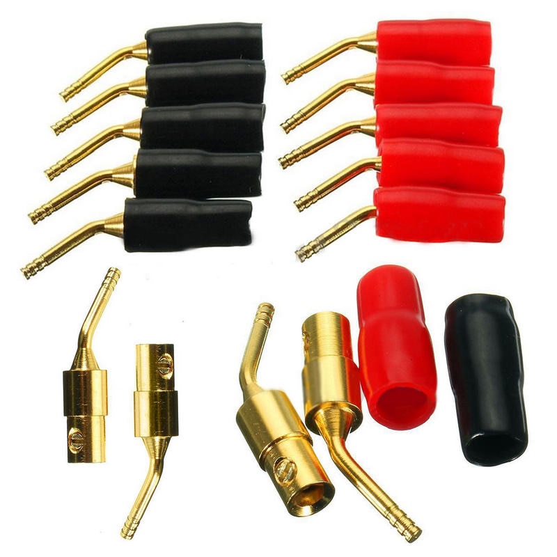 5 Paare/10 stücke Banane Draht Kabel Stift Stecker verrotten + Schwarz 2mm Lautsprecher Stecker Für Draht Kabel hifi
