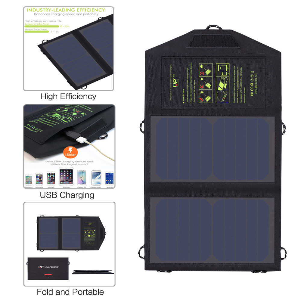 Solar- Batterie Energie Bank 10W Ladegerät für iPhone 6 6s 7 8 iPhone X Xr Xs Xs max iPad Luft iPad Mini Samsung LG HTC Sony.