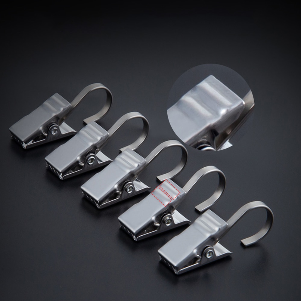 20 teile/los von edelstahl fenster dusche vorhang haken Clip nicht vorhang Clip vorhang Ring hause werkzeug dekoration zubehör