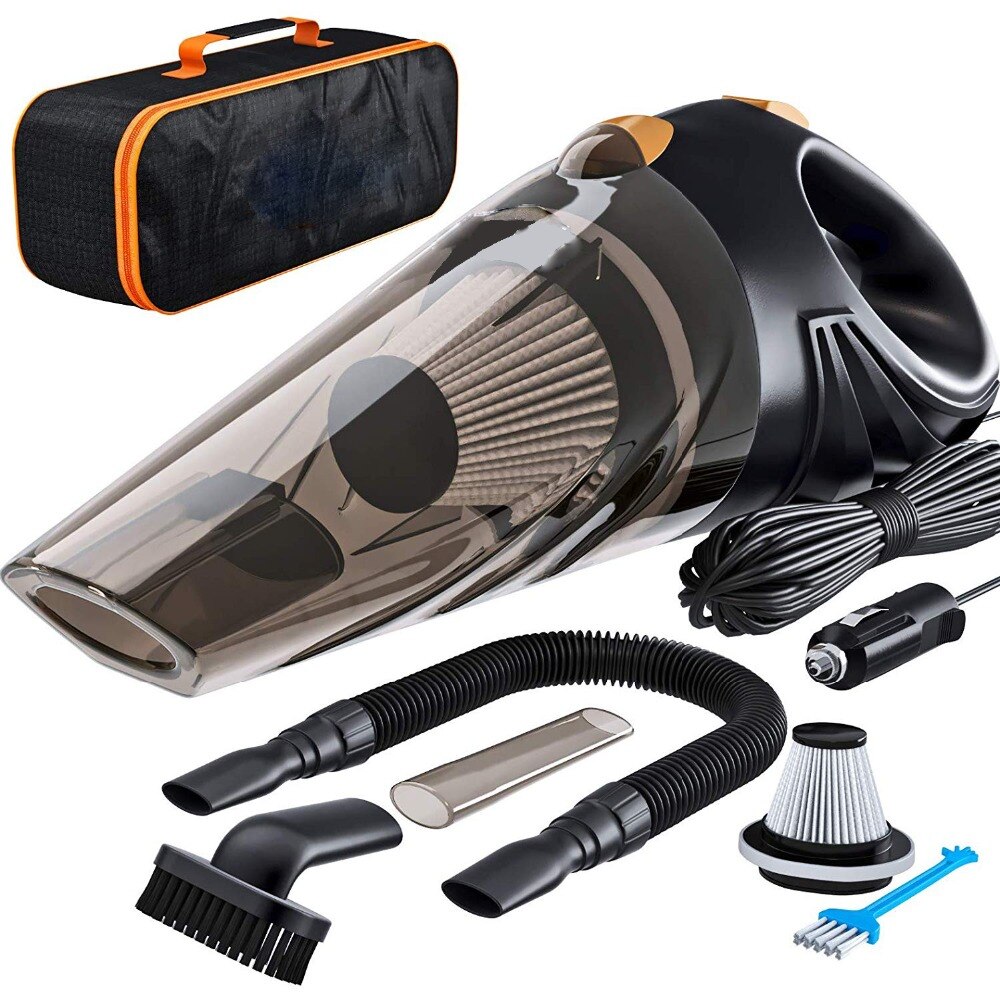 3500Pa Starke Leistung Auto Staubsauger 90W Mit Handtasche 30000RPM Zyklon Nass/Trocken Auto Tragbaren Staubsauger reiniger 2 HEPA