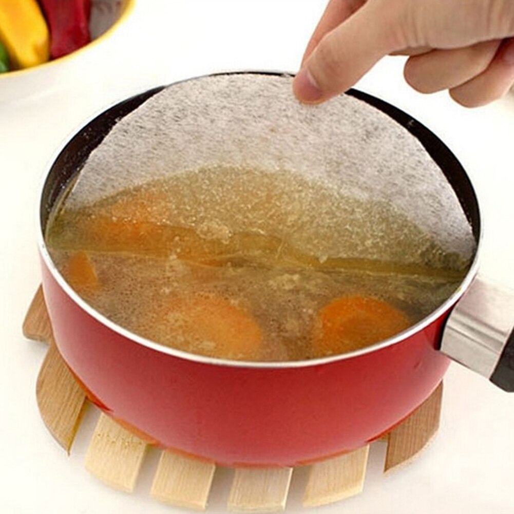 60 Stck Lebensmittel Öl Auf Papier Suppe Öl Auf Papier Öl Absorption Membran Pads Durchmesser 20 cm Öl-Absorbieren papier