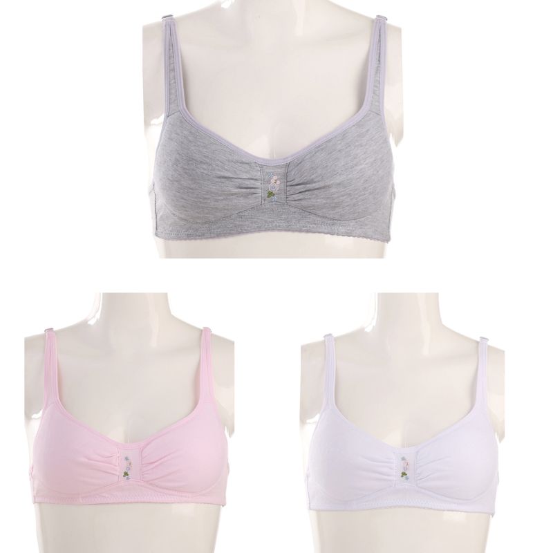 Junge Teenager Mädchen Baumwolle Bestickt Atmungs Ausbildung Bh Jugendlich Mädchen Unterwäsche Art Kleine Bh Teenager Spitzen Kleidung