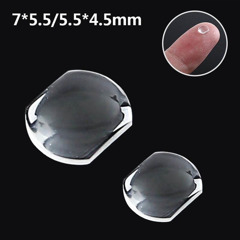 Shellhard 1pc Saphir blasiert Lupe Objektiv Geeignet Für Datum Fenster Hohe Transparenz Uhr Kristall Glas 7,0x5,5mm/5,5x4,5mm