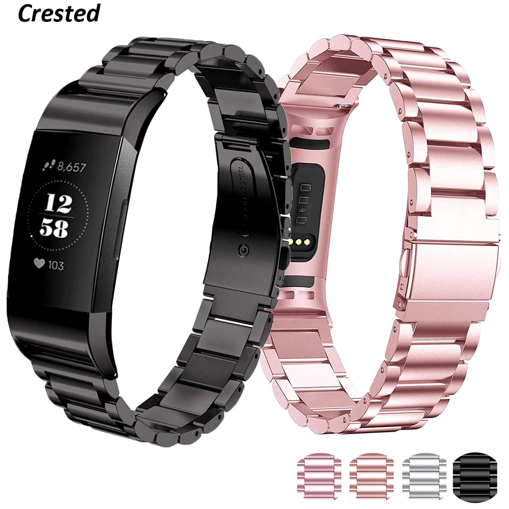 Verknüpfung Armbinde für fitbit gebühr 4/3 Gurt Band Ersatz gürtel edelstahl smartwatch für fitbit gebühr 3 uhr Zubehör