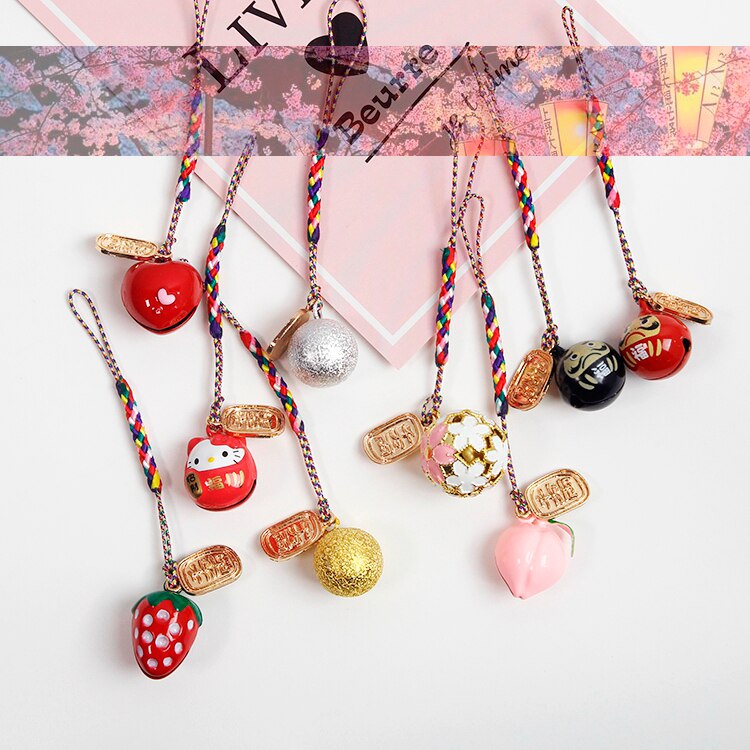Janpanese Nette Clever Telefon Gurt Lanyards für iPhone Samsung Dekor Glocke praktisch Gurt Seil Clever Telefon Charme