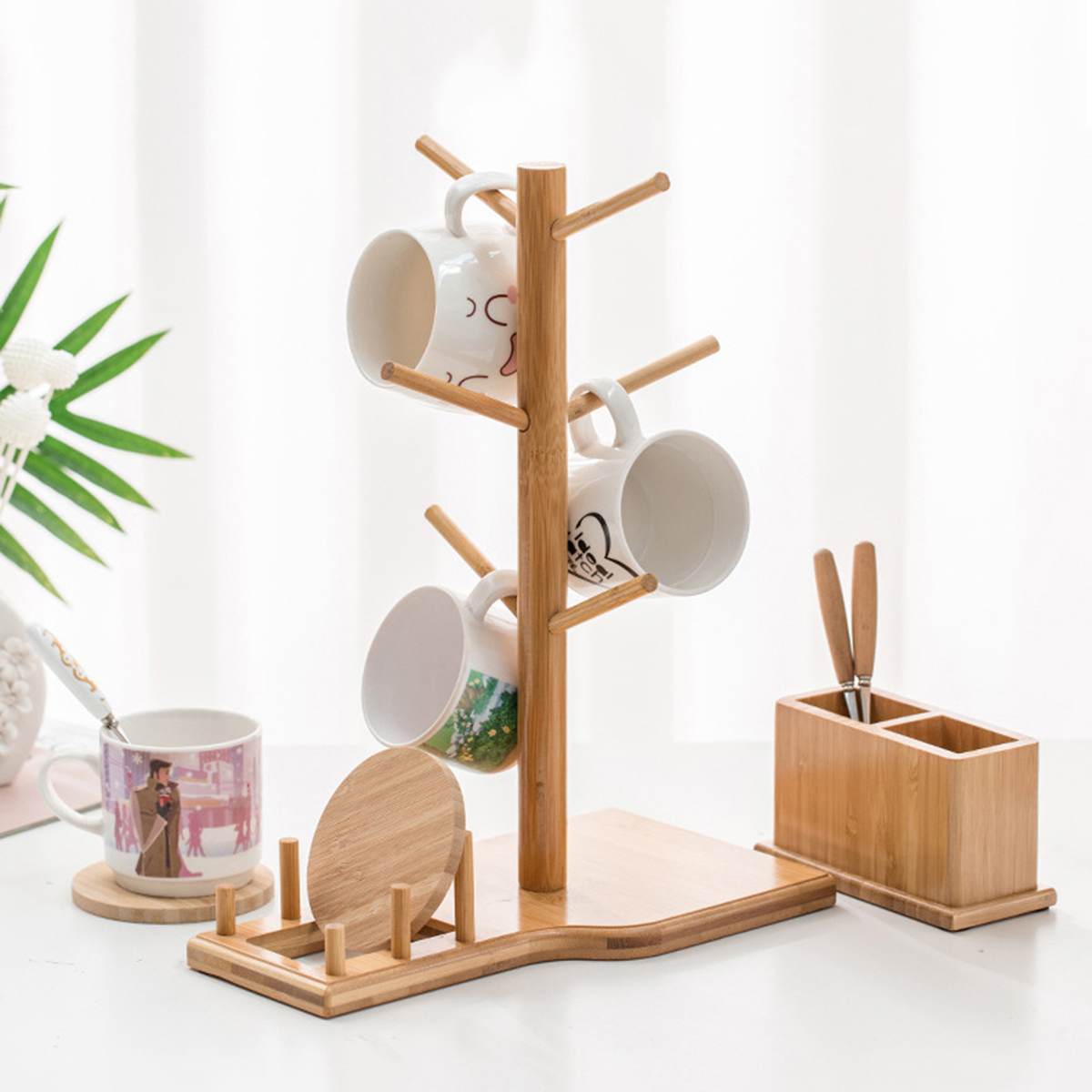 Baum bilden Tasse Halfter Gestell Kaffee Tee Tasse Lagerung Inhaber Kasten Tasse Pads für Heimat Küche Becher Hängen Anzeige Getränk Regal