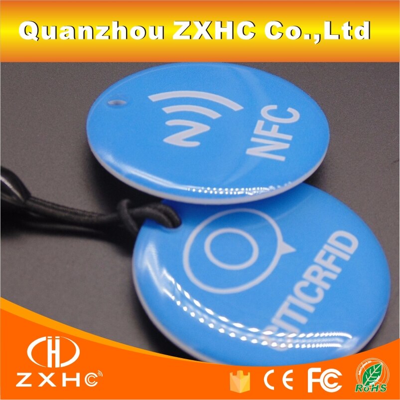 (10 Stck) Ntag213 Blau Epoxid NFC Hängen Stichworte Für Sony HTC Und Andere NFC Handys