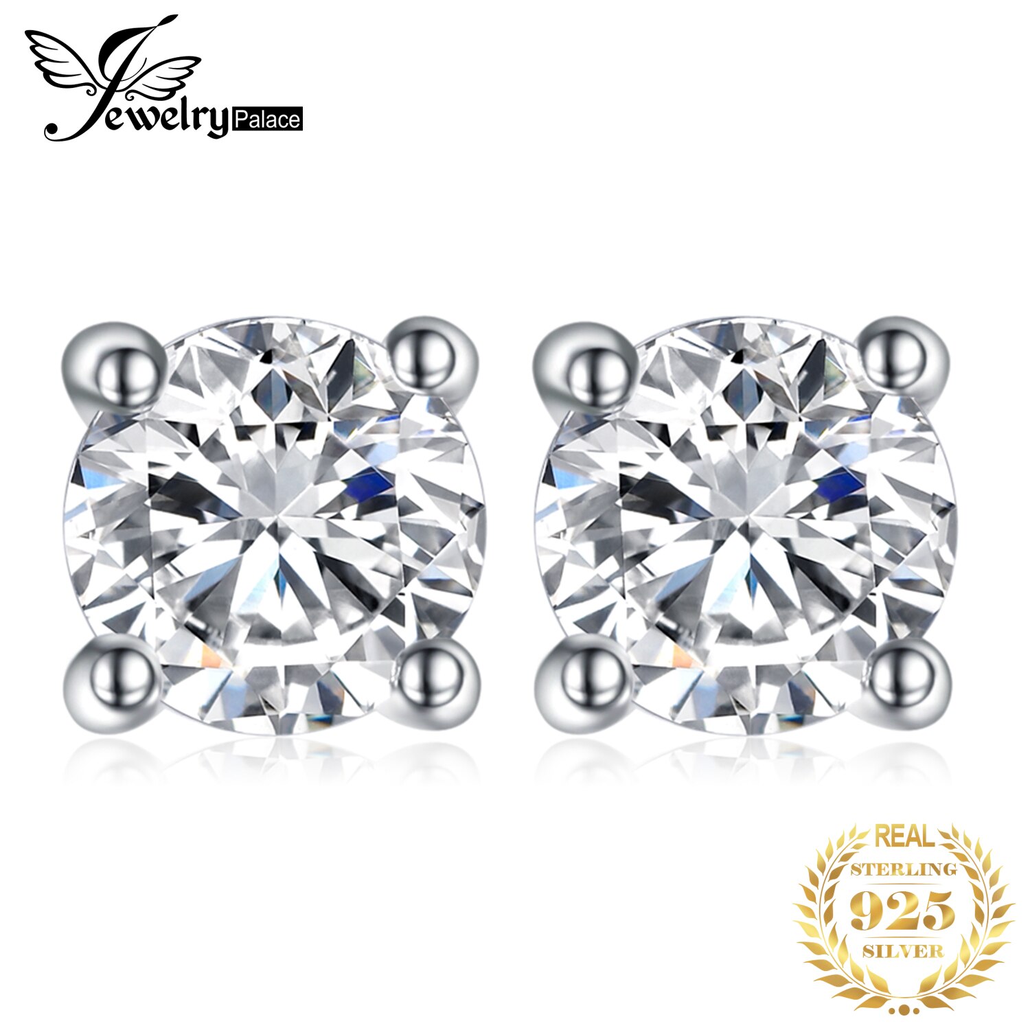 Runde 1ct Simulierte Diamant CZ Zucht Ohrringe 925 Sterling Silber Ohrringe für Frauen Mädchen Koreanische Ohrringe Modeschmuck