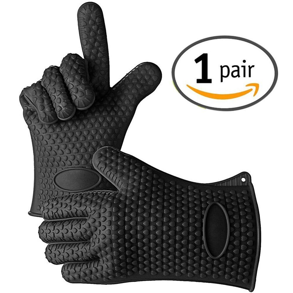 Backofen Handschuhe Backen Handschuhe 1 Paar Wärme Beständig Grill Handschuh Dicken Silizium Küche Grill Ofen Kochen Handschuh BBQ Grill Handschuh
