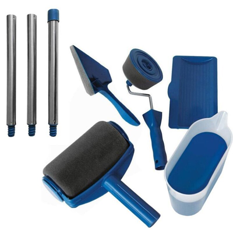 5/6 teile/satz Nahtlose Farbe Rolle Pinsel Werkzeuge einstellen Haushalt Verwenden Zauberstab Dekorative Griff Strömten Edger Werkzeug Malerei Pinsel