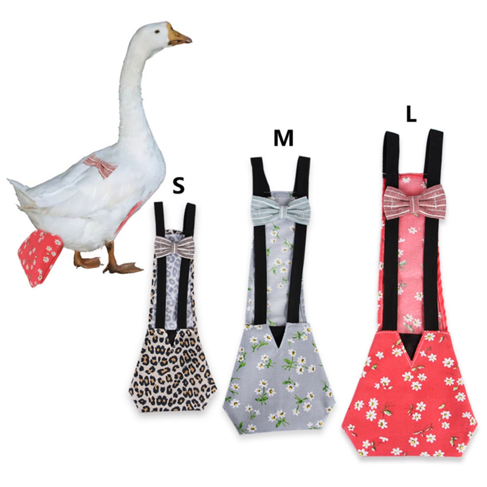 Haustier Huhn Ente Windel Waschbar GeflüGel Gans Kleidung Bowknot Mit Elastische Band