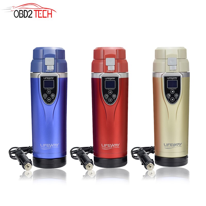 12V/24V 350ML Tragbare Auto Auto Heizung Elektrische Tasse Fahrzeug Ladung Beheizten Becher mit Ladegerät Auto reise Becher