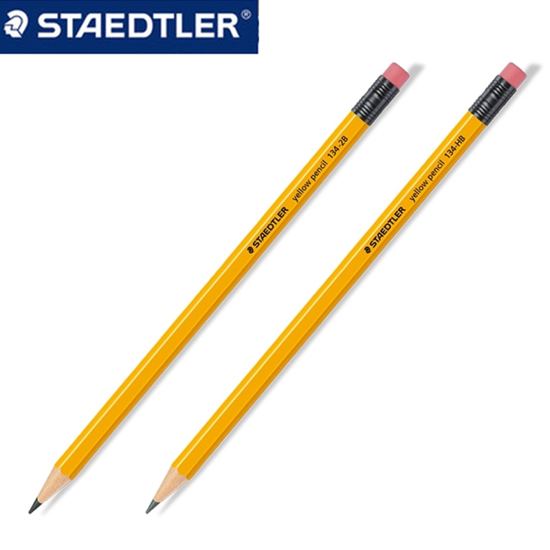 12 stücke STAEDTLER 134 Bleistift Mit Radiergummi Bleistifte Schule Schreibwaren Büro Liefert Zeichnung Skizze Bleistift Schüler Kunst Versorgung HB/2B